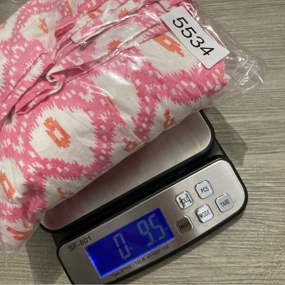 Marea Collette shortie dress pink white resort 100% cotton India size S - Picture 13 of 13